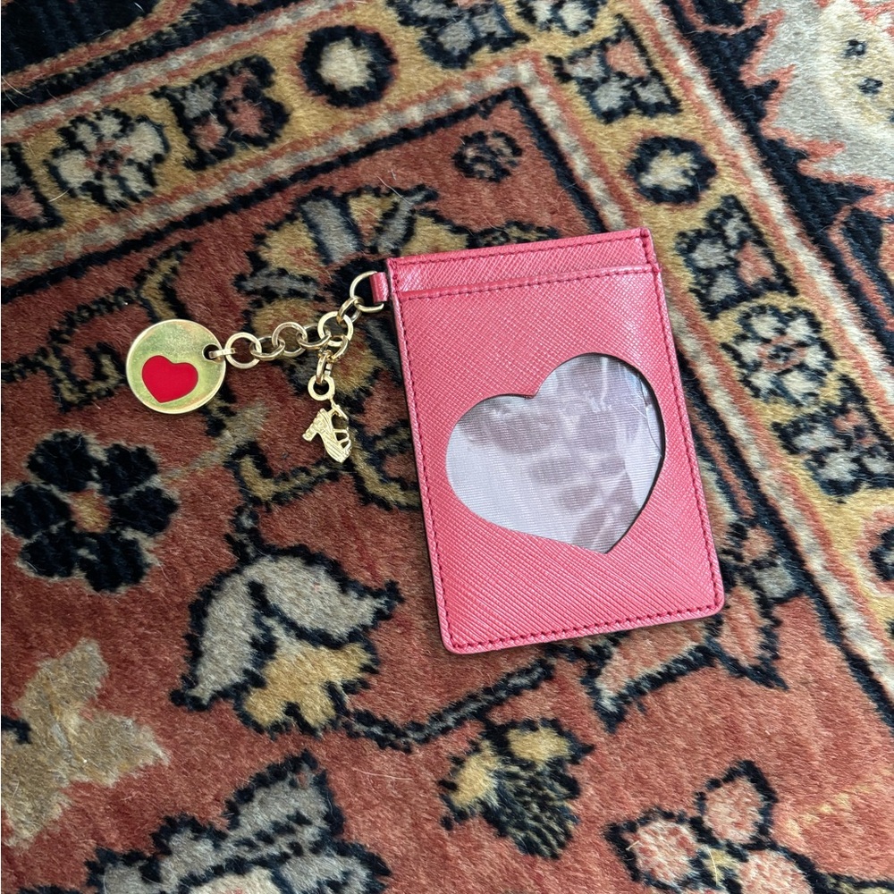 Salvatore Ferragamo Red Heart Card Holder